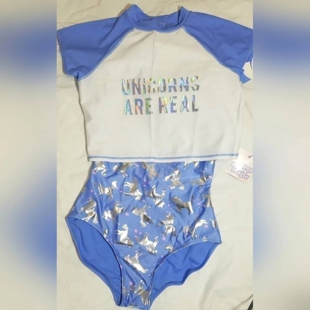More Than Magic Unicorn Bathing Suit And Crop Top